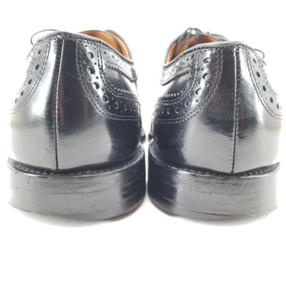 Allen Edmonds McAllister Black Leather Dress Shoes 6215 Sz 8 E Wingtip - Picture 5 of 8